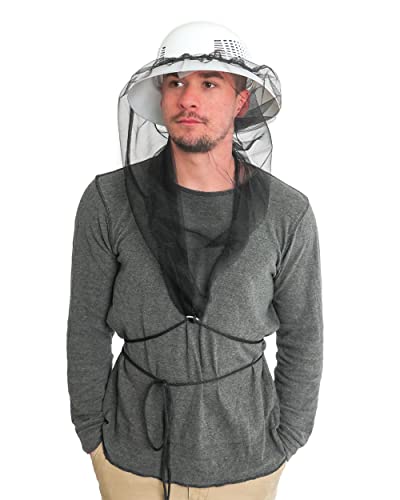 Ultra-Fine Bee & Mosquito Head Net Mesh - Lightweight, Breathable Protection for Beekeeping, Gardening, Hiking & Camping.