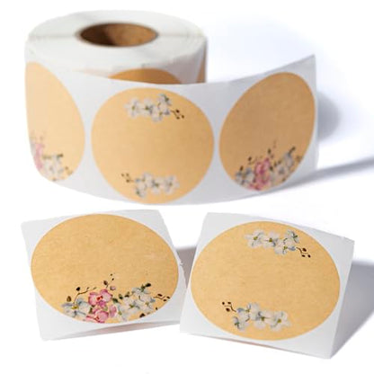 MONEST (500pc/Roll) 2" Stickers for Jars and Lids | Pantry, Mason Jar, Canning, Spice, and Bottle Labels (White Orchid 2") - color: White Orchid 2"