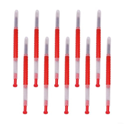 Bee Grafting Tools Set 10pcs Retractable Larvae Transfer Kit with Spring Plunger Non-Slip Handle for Beekeeping Queen Rearing Royal Jelly Production Plastic Red