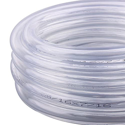 DERNORD PVC Tubing 3/16"ID X 7/16"OD Flexible Clear Vinyl Hose 10 Feet for Food Grade - size: 10 Feet, style: 3/16"ID X 7/16"OD