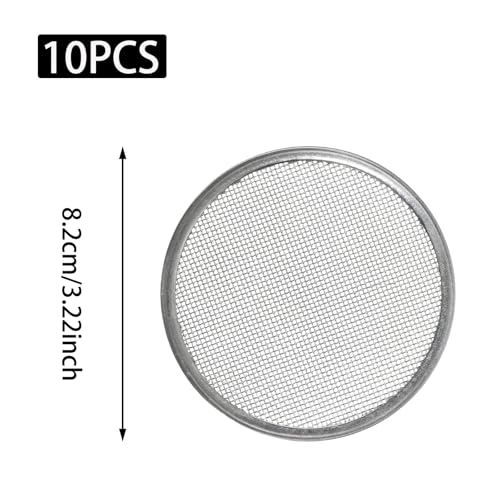 10 Pack Stainless Steel Sprouting Lids for Regular Mouth Mason Jars | Fine Mesh Stainless Steel Screen—Allows optimal drainage while keeping seed secure, cleaner and easier sprouting lids process