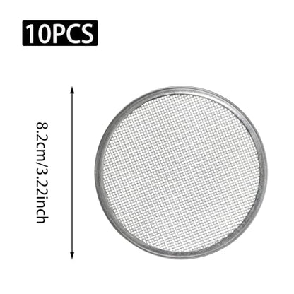 10 Pack Stainless Steel Sprouting Lids for Regular Mouth Mason Jars | Fine Mesh Stainless Steel Screen—Allows optimal drainage while keeping seed secure, cleaner and easier sprouting lids process
