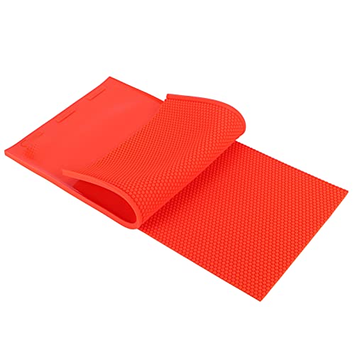 AUNMAS 2 Pack Beeswax Foundation Sheets, 17.3x9.1in Beekeeping Wax Press with Comb Texture, Reusable Rubber Base for Honeycomb Making (5.4mm Thick)