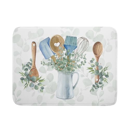 Sage Green Dish Drying Mat for Kitchen Counter, Cooking Supplies Reversible Dish Drainer Rack Pad Fast Dry Kitchen Accessories 18x24 Inch - color: cooking supplies, size: 18" x 24"