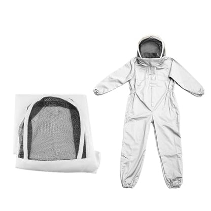 Bee Protective Suit Unisex Breathable Fabric | Protective Cotton Blend Beekeeping Equipment for Professional, Beginner, Women Beekeepers, Apiary Work, Honey Harvest, - color: 2XL