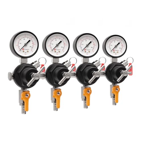 Kegco Secondary Regulator, Four Gauge