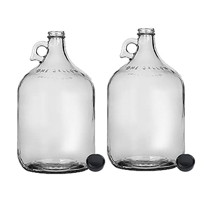Home Brew Ohio One Gallon Glass Jug with 38mm Polyseal Cap Set of 2