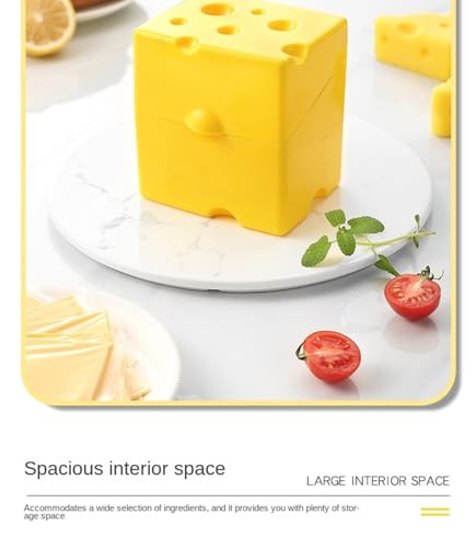 Cheese shaped fresh-keeping box ABS flip refrigerator storage box 300ML cheese slice special box, low-temperature resistant food box (yellow/white optional) - color: ABS flip cheese box (white)