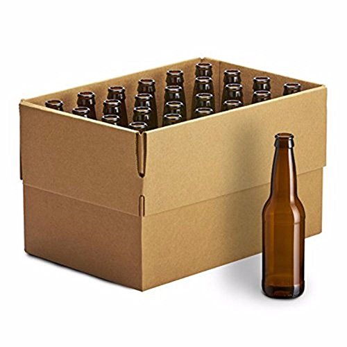 5 X 24 12oz Amber long neck bottles