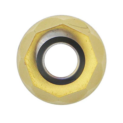 10pcs Carbide Milling Insert RPMT1204 （ R6）Round,CNC Milling Machine Indexable Milling Insert,Tungsten Steel Surface Golden Coating, Very Suitable for Processing Steel and Stainless Steel. - size: RPMT1204M-C DP