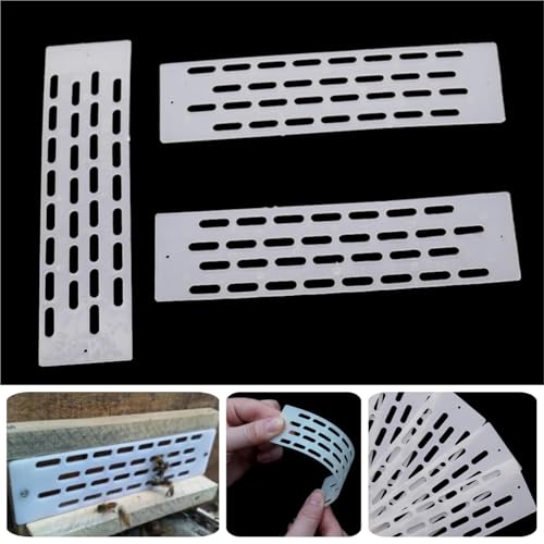 Bee hive Entrance Reducer 100pcs Bee Queen Prevent Escape Tablets White Plastic Hive Anti Escape Spacer Frame Nest Door Plate Profession Beekeeping Tools White for Swarm Trap Hive Trap