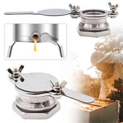 Honey Valve Stainless Steel Beekeeping Equipment Honey Gate Valve Bee Honey Extractor Regulate Flow of Honey Bottling Agriculture Tools Silver For Extractor Bottling Pail Containers