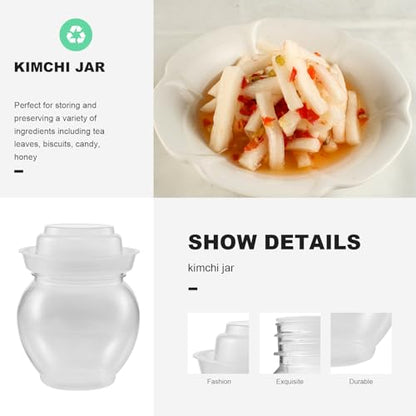 800ml Airtight Fermenting Jar with Lid, Reusable Kitchen Pickle and Food Storage Container for Household Fermentation and Pickling