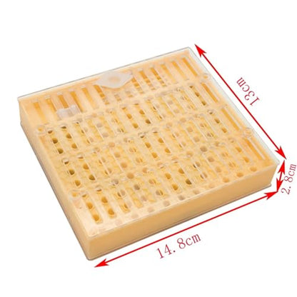 Bee Rearing Kit 1SET Apiculture Kit Queen Bee Rearing Plastic Graft Larva Pen Hair Roller Cage Cell Protection Beekeeping Tool Supplies for Beginners and Bee Keeper