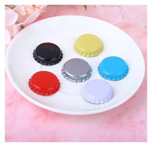 100Pc/Set Beer Cap New Beer Bottle Caps Oxygen Absorbing Seal Caps for DIY Home Brewing Beer Tool Bar Accessorie Equipment(White) - color: White