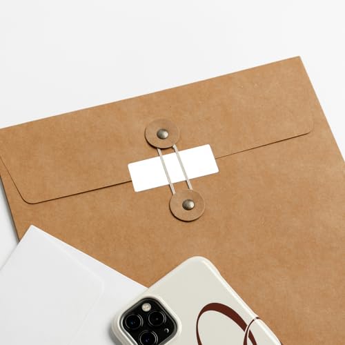 White Rectangle Stickers 2 x 1 Inch Color Coding Labels Vinyl Roll Self-Adhesive Waterproof Removable 500 PCS - color: White