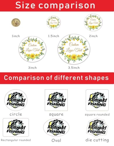 Custom Stickers for Weddings, Birthdays & Businesses - Personalized Labels with Your Logo - Waterproof, Fade and Heat Resistant - Pack of 100-1000 (Custom Image, 3 Inch) - color: Custom Image, size: 3 Inch