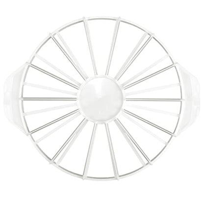 Cake Portion Cutter, Cake Divider Cheesecake Slicer for Even Slices Double-Sided 14 or 16 Slices, White