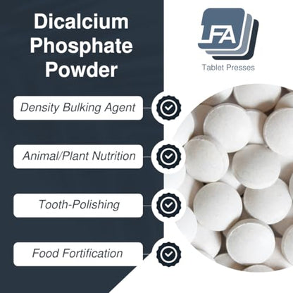 Dicalcium Phosphate Dihydrate DCPD Powder - 5 kg (11 lb) - Tablet & Capsule Flowing Agent - Food Anti-Caking Agent & Supplement Filler - size: 11 Pound (Pack of 1)