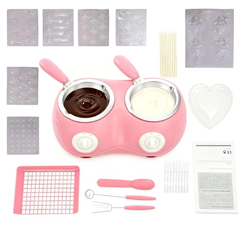 XIJIE- Dual Pot Chocolate Electric Melting Furnace, 110V Professional Chocolate Melter Machine, Perfect for Home Baking, Candy Making, Butter Cheese DIY Melt Warmer
