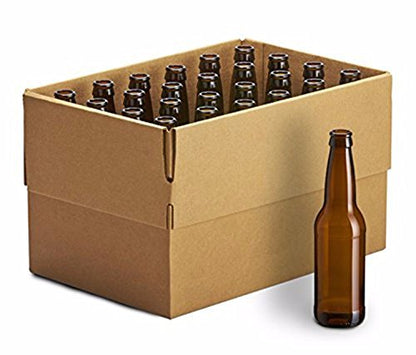 5 X 24 12oz Amber long neck bottles