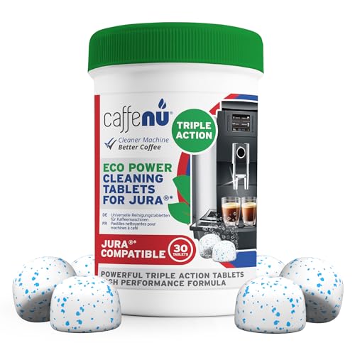 Caffenu Jura Compatible Cleaning Tablets, 30 Count, Home and Pro Machines