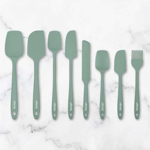 Elihome Mini Silicone Basting Pastry Brush, Cooking Brush for Oil Sauce Butter Marinades, Food Brushes for BBQ Grill Kitchen Baking, Baster Brushes Baste Pastries Cakes Meat Desserts, Food Grade, Sage - color: Sage Green