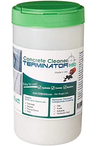 Terminator-HSD Concrete Oil Stain Remover Eco-Friendly Bio-Remediates and Removes Oil & Grease Stains on Concrete and Asphalt Driveways, Garages, Pavers, Patios, Parking Lots and Streets(2 LB) - size: 32 Ounce (Pack of 1)