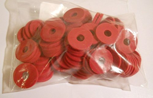 25 PACK RED SILICONE RUBBER GROLSCH STYLE GASKETS FOR EZ-CAP BEUGEL SWING TOP SEALING BOTTLES