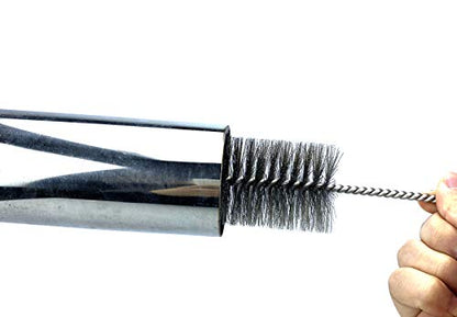 Pipe Cleaning Brush Set Stainless Steel Bristles, 8 Piece Variety Pack for Auto Parts, Bottles, Tubes, Etc.