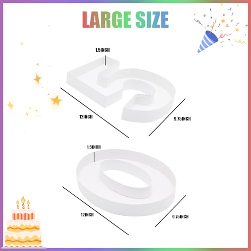 12" Charcuterie Cardboard Number Fillable Shaped Treat Decorative Box Anniversary Birthday Table Centerpiece (50 Style, 12inch) - size: 12inch, style: 50 Style