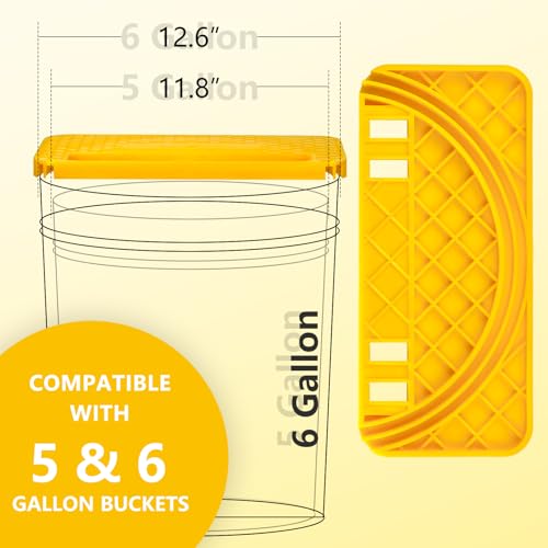 Uncapping Tank Holder, Fit in 5 and 6 Gallon Bucket Honey Uncapping Tank Holder, Beekeeper Flat Honey Shelf for Hive Cleaning Tool, Plastic Honey Bucket Scraper Tool