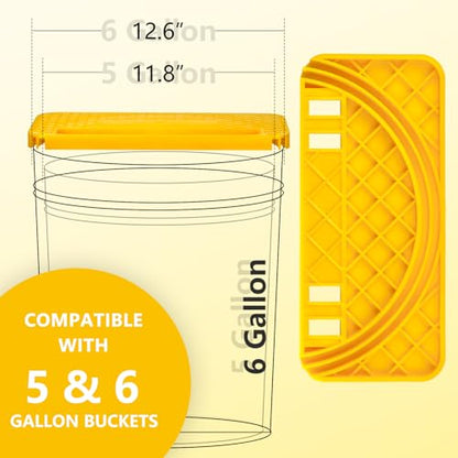 Uncapping Tank Holder, Fit in 5 and 6 Gallon Bucket Honey Uncapping Tank Holder, Beekeeper Flat Honey Shelf for Hive Cleaning Tool, Plastic Honey Bucket Scraper Tool