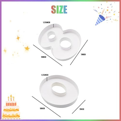 Charcuterie Cardboard Number Fillable Shaped Treat Decorative Box Anniversary Birthday Table Centerpiece (80 Style, 9inch) - size: 9inch, style: 80 Style