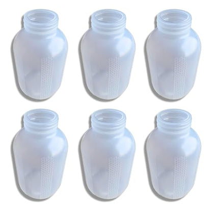 Foxhound Bee Company - Extra Large Plastic Feeder Jars with UV Protection, Small Mouth Neck, Holds Over 1/2 Gallon, Designed for Beekeepers - size: 6 Pack Jar