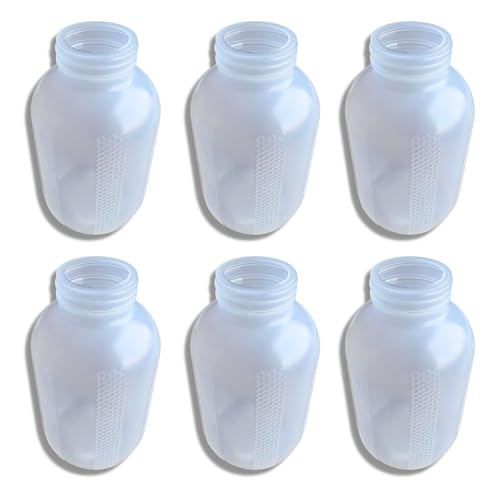 Foxhound Bee Company - Extra Large Plastic Feeder Jars with UV Protection, Small Mouth Neck, Holds Over 1/2 Gallon, Designed for Beekeepers - size: 6 Pack Jar
