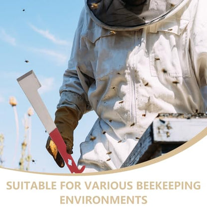 5pcs Beekeeping Hive Tool Kit Stainless Steel Manual Scraper Frame Lifter Hook for Beehive Harvest Beekeeping Supplies Equipment