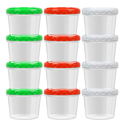 EONJOE 32oz Plastic Freezer Food Leftovers Containers with Lids, 12pcs | Reusable ,Airtight & BPA-free for fresh food. Dishwasher/freezer safe, perfect for daily meal prep, portion control - size: 32oz