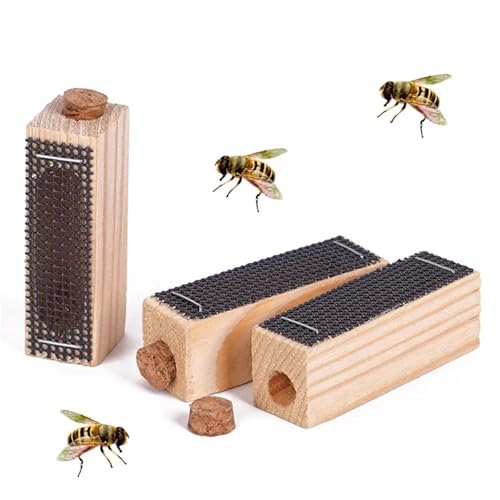Queen Bee Cage 20Pieces Wooden Ventilated Queen Bee Cage for Rearing Honeybees Beekeeping Mailing for Beekeeping Supplies