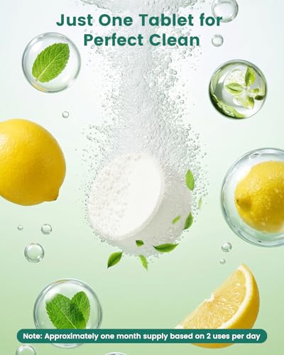 Bottle Washer Detergent Tablets 60PCS Effective for Milk Residue | Compatible with Momcozy, Baby Brezza, Grownsy & All Brands, Cleans Odor, Safe for All Baby Bottles - size: 1 Count (Pack of 60)