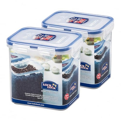 (Pack of 2) Lock & Lock Rectangle Tall Food Storage Container 28.74-oz / 3.59-cup - size: Small