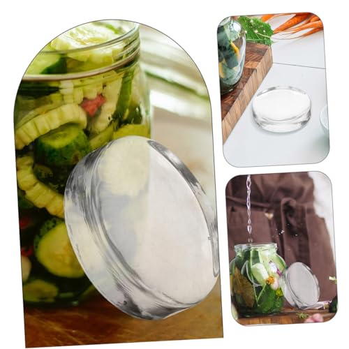 KICHOUSE 3pcs Heavy Duty Glass Weights Kit for Fermenting for Sauerkraut and Pickles