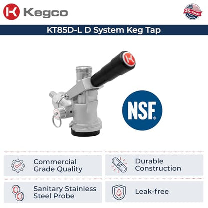 Kegco Elite Series Direct Draw Keg Tap Kit with Red 5 lb. Co2 Tank - color: Elite Series Commercial Grade