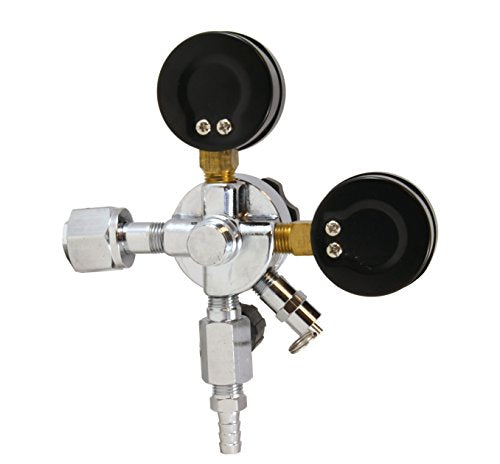 SÜA - CO2 Regulator for Beer and Soda Keg and Dispensing System - CGA-320 - With Relief and Shut-Off Valve