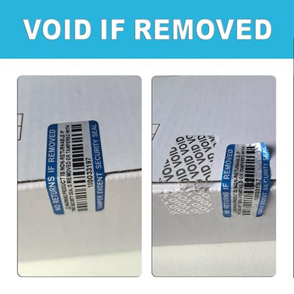 Tamper Evident Proof Barcode Stickers with Individual Serial Number Security Warranty Void Sticker,Sealing Label for Package(280pcs 2x0.8in Blue Matte Silver) - style: 280pcs Blue silver