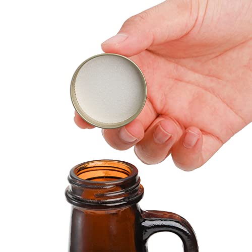 ZEAYEA 3 Pack 32 oz Glass Growler, Amber Glass Jug with Lids and Handle, Great for Beer, Home Brewing, Kombucha, Distilled Water