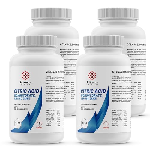 Alliance Chemical Citric Acid Monohydrate - USP Food Grade - 4 Pack (8 lb) Powder - size: 4 Pack (8 lbs.)