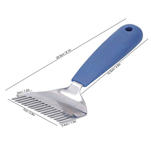 16 Tin Stainless Steel Uncapping Fork for Beekeeping – Honey Harvest Scraper Tool with Plastic Handle