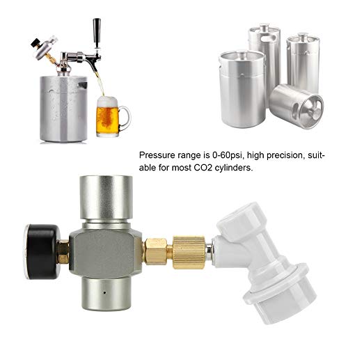 CO2 r, Mini Keg Regulator, Portable Beer Keg Dispenser, Gas s Lock Quick Disconnect for Home