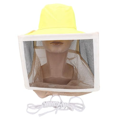 Haofy Beekeeping Hat with Veil Steel Yarn Square Brim Foldable Bee Hat with High Visibility Veil Outdoor Professional Protector Fishing Studies Bee Keeping Supplies